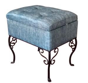 Upholstered Storage Ottoman Stool