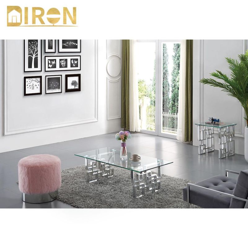 China Wholesale Metal Home Living Room Furniture Modern Tea TV Stands and Coffee Table