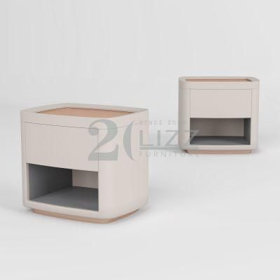 Beside Table Home Furniture Bedroom Furniture Nightstands Straight Handle Side Table with Storage
