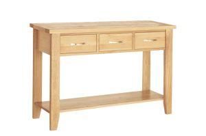Living Room Furniture Three Drawers Oak Wooden Console Table