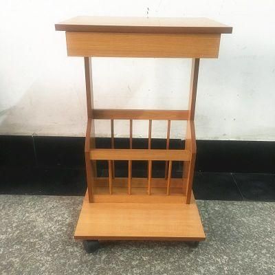 2021 New Modern Wood Furniture Manufacturer Classical Wood Coffee Sidetable with Magazine Rack