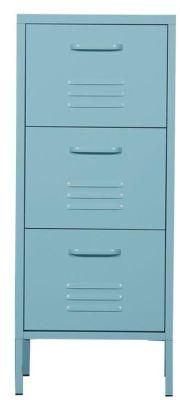 Living Room Metal Steel Colorful 3 Drawer Cabinet