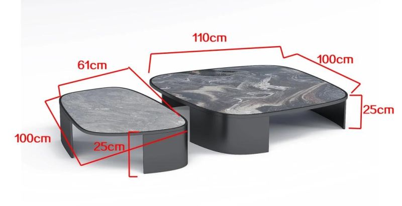 Wholesale Price Cheap Marble Stone Cofffee Table for Home Living Room with Stainless Steel Leg