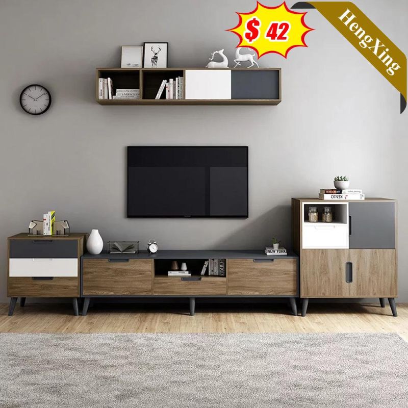 Mixed Color Modern Design Cheap Price Wooden Living Room Furniture TV Stand with Drawers Cabinet