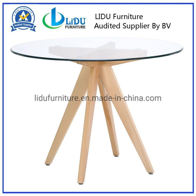 Side Table Coffee Table with Shelves Table for 4 People