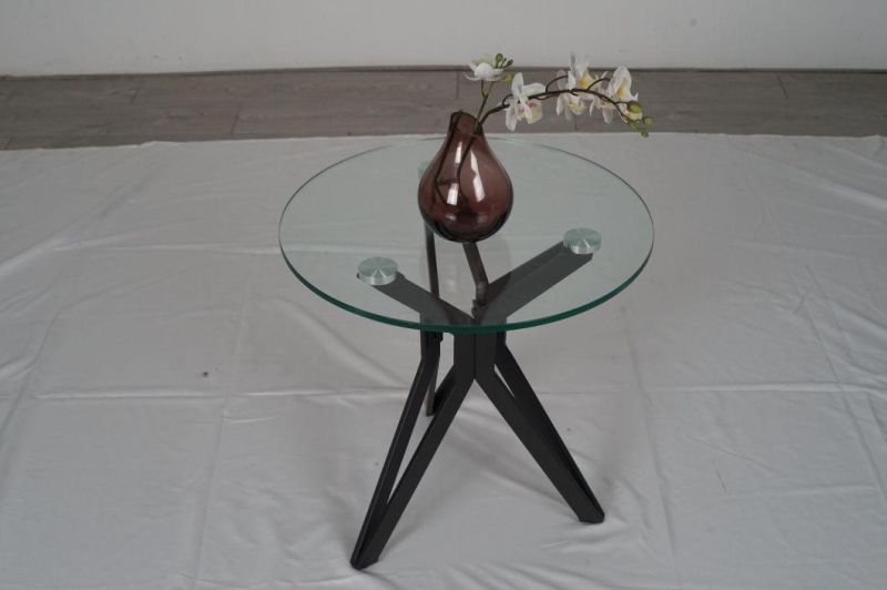 Contemporary Simple Style Home Furniture Stainless Steel Base Side Table