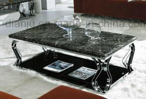 Stainless Steel Frame Marble Coffee Table for Living Room (CT081#)