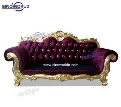 Living Room Furniture Lounge Couch Wood Carved Royal Leather Sofa