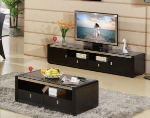 MDF Stainless Steel Living Room TV Stand Hall Cabinet Tempered Glass Modern Home Furniture