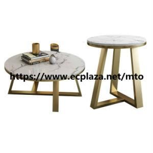 Round Marble Top Table Stainless Steel Leg