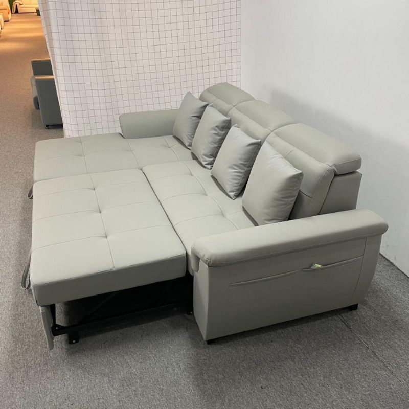Waterproof L-Shaped Sofa Rechargeable Living Room Sofa Bed