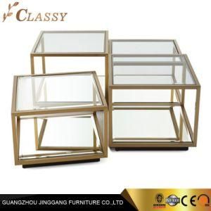 Glass Furniture Coffee Table Metal Coffee Side Table