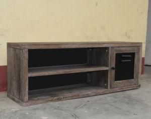 Burning Treatment Wood TV Stand with SGS