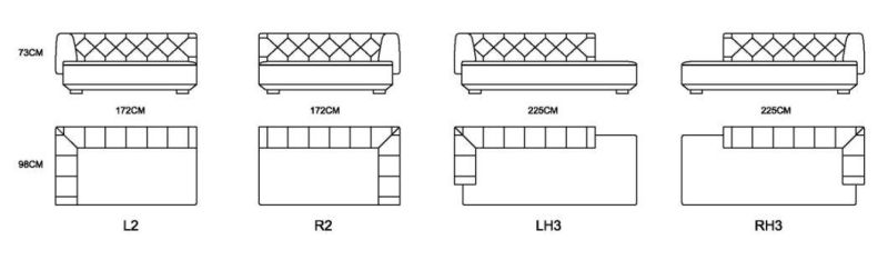 Zhida Luxury Home Furniture Furnishing Button Design Couch Set Villa Living Room Modular Sectional U Shape Velvet Sofa for Home Use