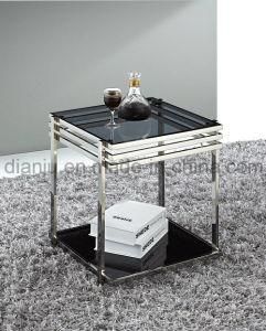 China Modern Black Glass Modern Side Table End Table (CT021S#)