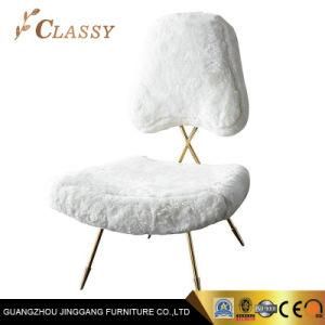 Italy Modern Imitation Wool Lounge Princess Wedding Ottoman Chair