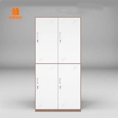 Factory Direct Sale, Knock-Down Construction, School or Public Lockers, Steel 4 Dower Storage Cabinet, Metal Wardrobe.