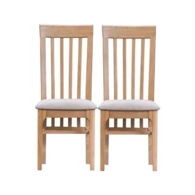 Embalse Slat Back Dining Chairs Fabric Seat - Pair