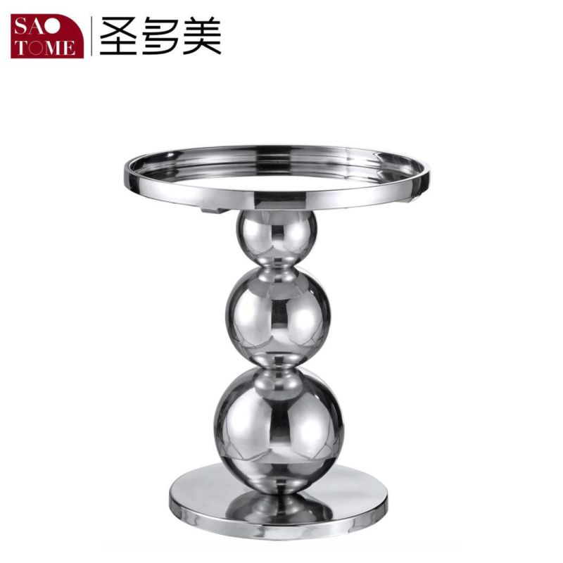 Modern Living Room Furniture Glass End Table with Three Small Ball Bases