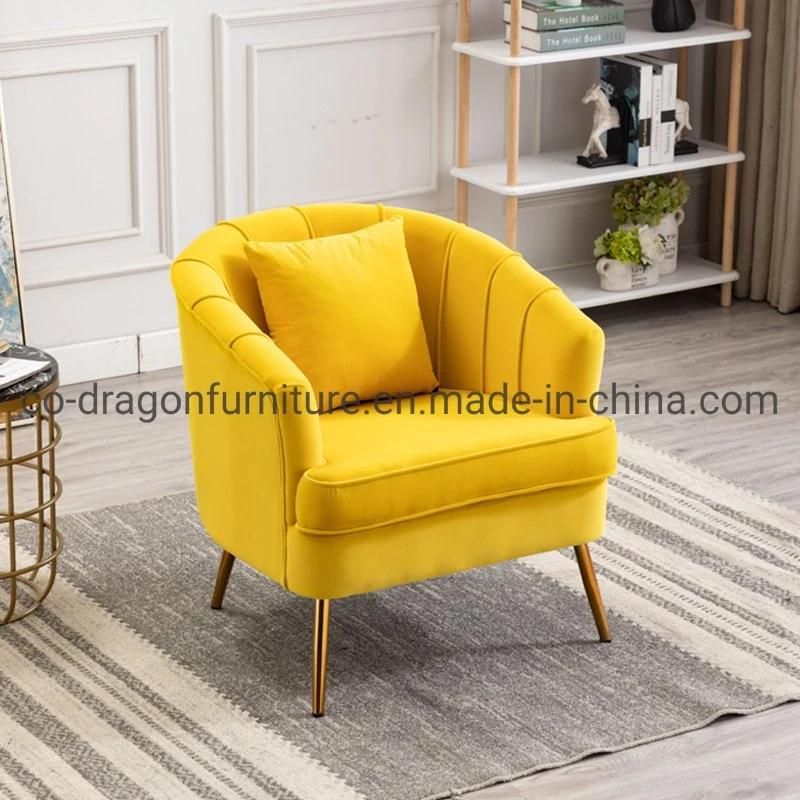 Modern Design Home Furniture Single Sofa Chair with Blue Fabric