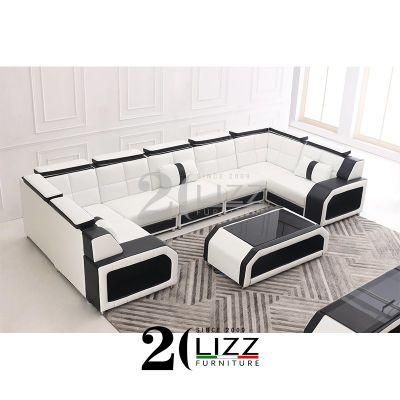 Modern Sectional Leather U Shape Corner Sofa