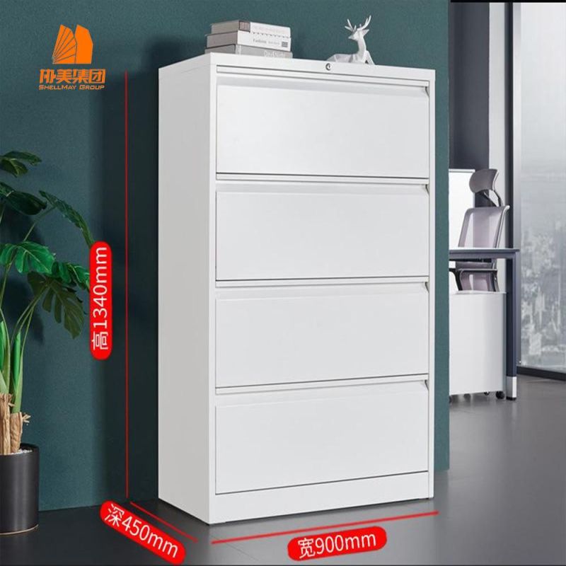 Office Use Lateral Metal Furniture 4 Drawer Storage Filing Cabinet