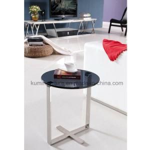 Stainless Steel Furniture Coffee Table with Glass Top