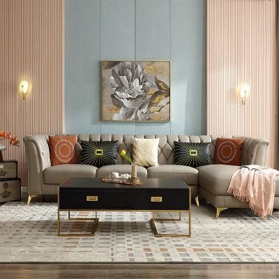 20757 Luxury Modern Design Geniune Leather L Shaped Couch/Sofa