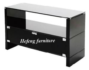 Modern Simple Cheap Tempered Glass and MDF TV Stand (TV080)
