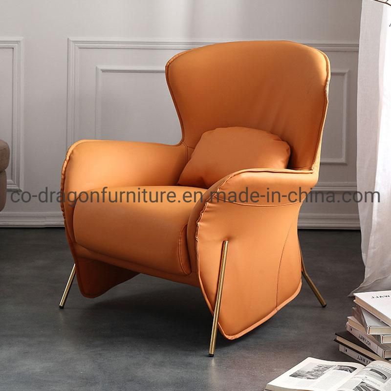 Modern Luxury Home Furniture High Back Leather Leisure Sofa Chair