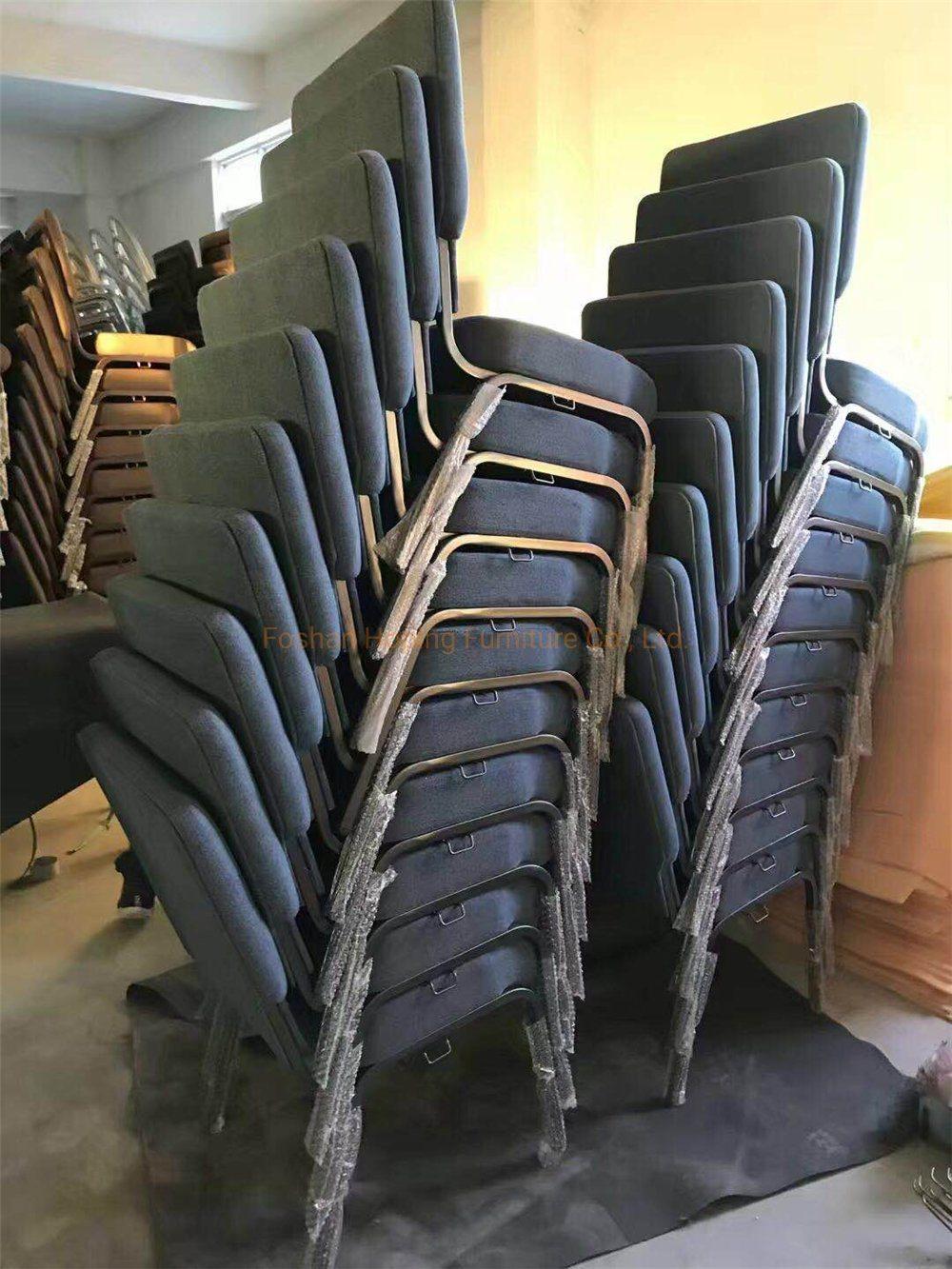 Modern Stacking Metal Used Steel Theatre Pulpit Auditorium Church Chair Charcoal Fabric Worship Purple Muslim Prayer Room Chair