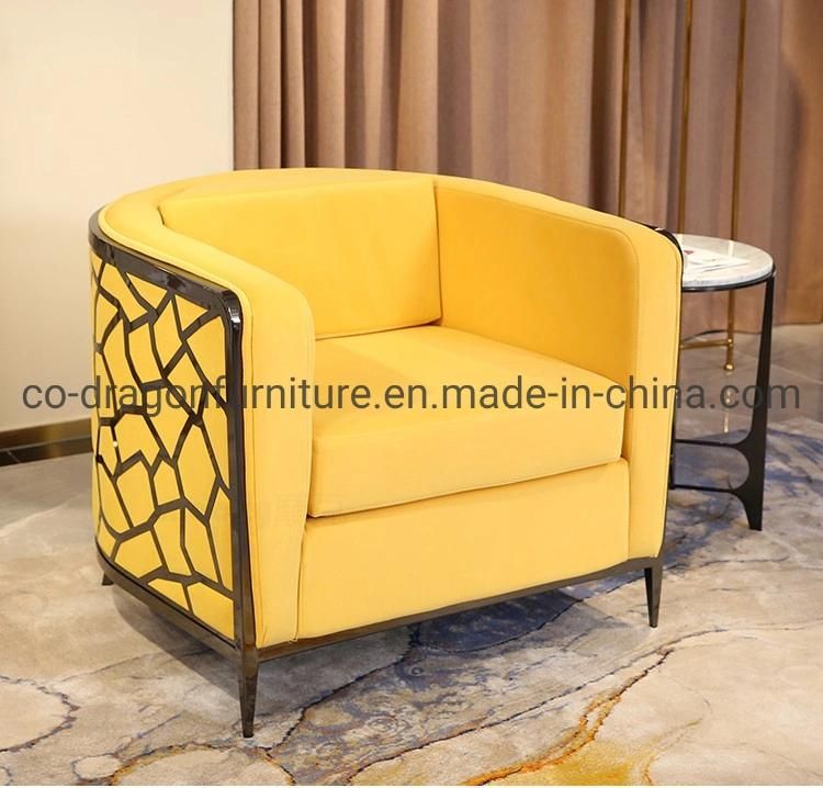 Modern Home Furniture Metal Leisure Single Sofa Chair with Arm