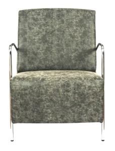 Modern Living Room Leisure Sofa for Home with Fabric Upholstered and Metal Frame