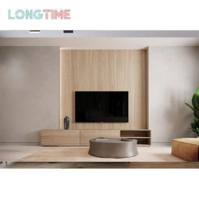 Modern Minimalist TV-Stand Cabinet Flat Package Easy to Assemble Cabinet