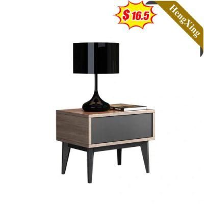 Popular Nordic Style Mixed Color Bedroom Furniture Bed Side Table with Drawers