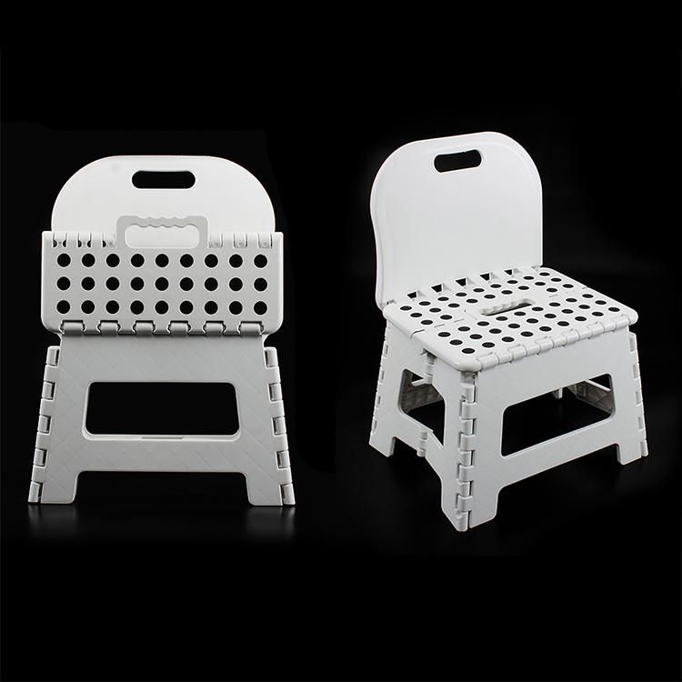 Plastic Folding Stool with Back