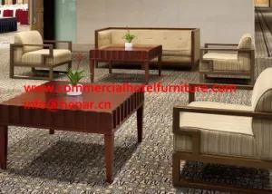 Wooden Leisure Sofa Set for Hotel Lobby Living Room