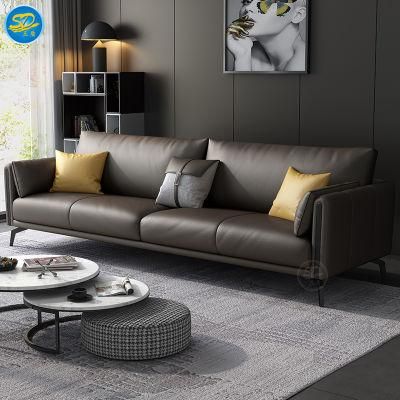 2021 Hot Sale Italian Style Modern Living Room Furniture Leather Sofa Set