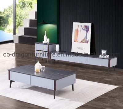 Modern Coffee Table with Glass Top for Living Room Furniture