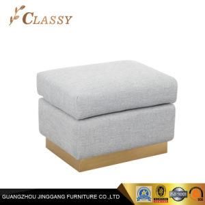 Home Use Grey Fabric Stool for Living Room Furniture