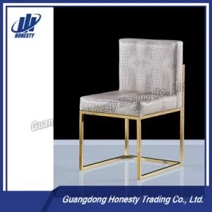 Gh-Mc002 New Arrival Golden Stainless Steel PU Chair with Cushion