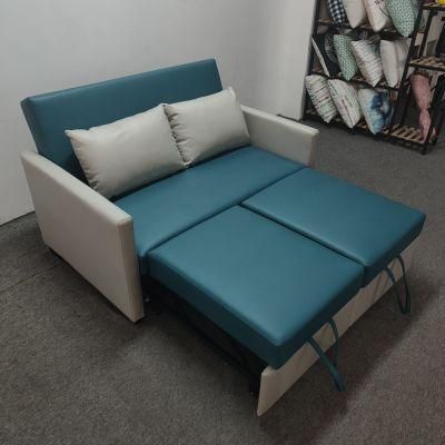 Modern Minimalist Blue Tech Cloth Living Room Bedroom Apartment Sofa