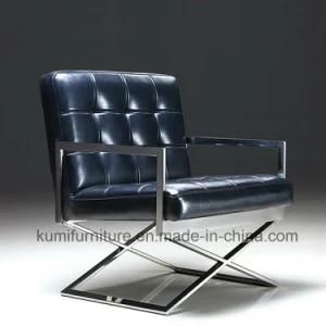 Hotel Furniture Stainless Steel Leisure Chair with Black