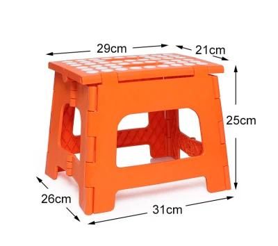 White DOT Plastic Latch 25 High Folding Plastic Stool