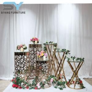 Home Furniture Modern Stainless Steel Flower Stand Sets Wedding Decoration