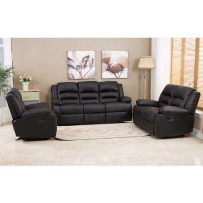 Wholesale Modern Sectional Home Furniture PU Leather Recliner Sofa Bed Set Leisure Living Room Office Sectional Couch 1 2 3 Seater