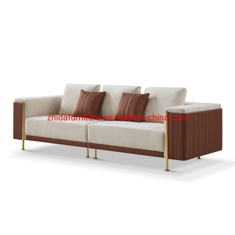 Luxury Modern Gold Metal Base Home Hotel Furniture Living Room Sofa