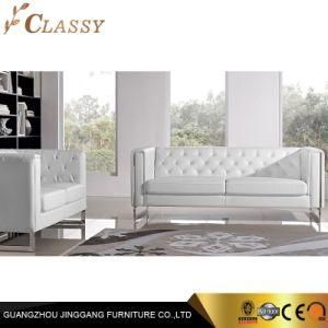 Stylish Leatherette Sofa Set Wih Flexible Cushion - White