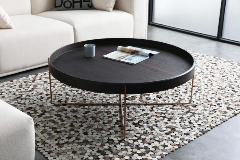 Rounded Living Room Design Table Painted Finishing Home Decor Hotel and Office Design Table Metal Decor