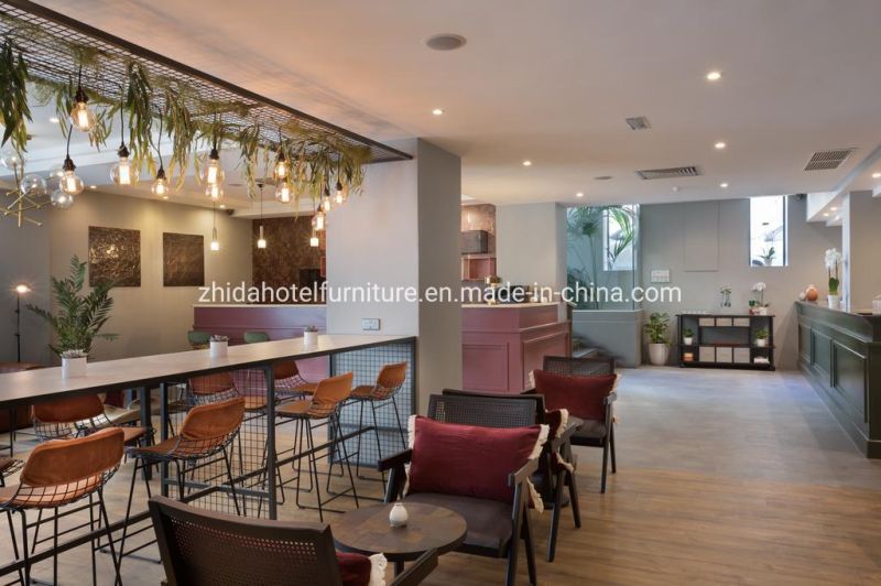 Hotel Modern Design Hotel furniture Wooden Table Lobby Sectional Sofa